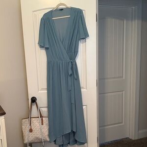 Baltic Born Wrap Chiffon Maxi Dress